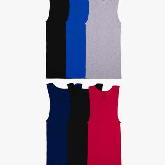 Fruit of the Loom Men's 6-Pack A-Shirts - Multi-Color - Picture 5 of 8